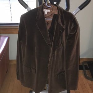 Linea Uomo Brown Velvet Suit jacket with Vest
